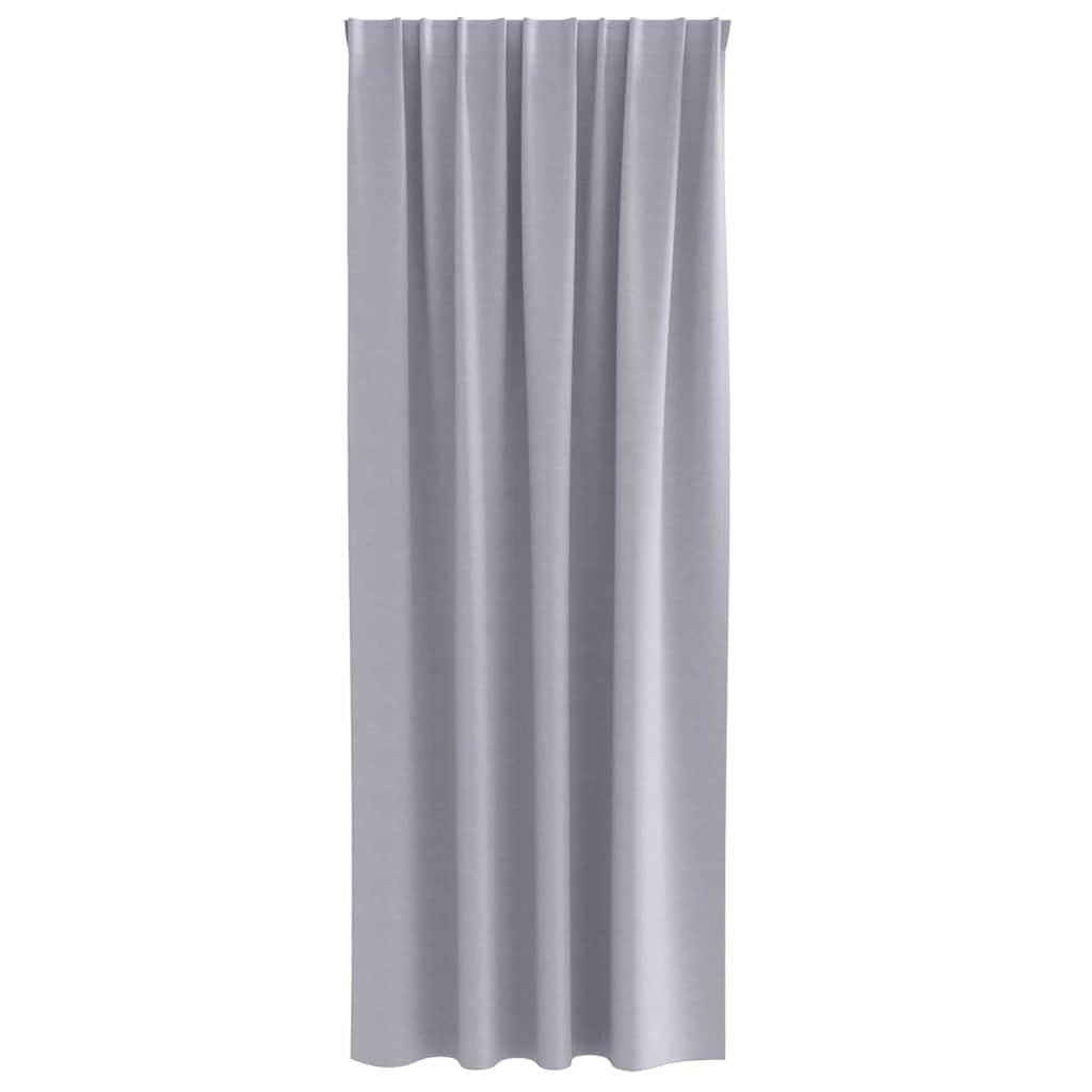 vidaXL Blackout Curtains with Rings 2 pcs Metal Grey 245 x 140 cm