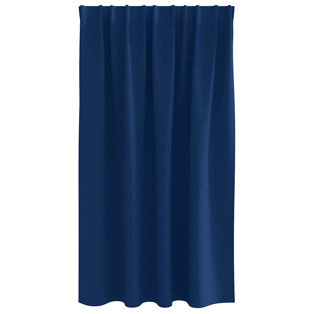 vidaXL Blackout Curtains with Rings 2 pcs Dark Blue 140 x 140 cm