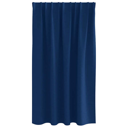 vidaXL Blackout Curtains with Rings 2 pcs Dark Blue 140 x 140 cm
