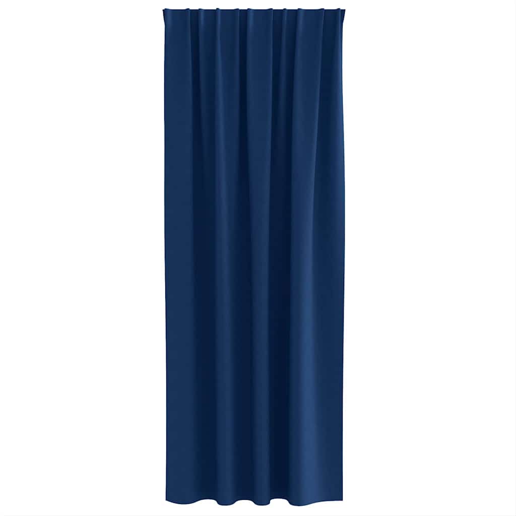 vidaXL Blackout Curtains with Rings 2 pcs Dark Blue 225 x 140 cm