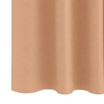vidaXL Blackout Curtains with Rings 2 pcs Light Brown 225 x 140 cm