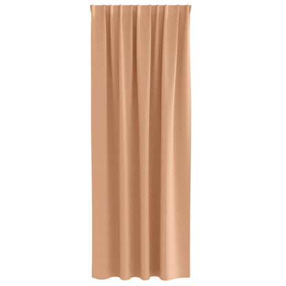 vidaXL Blackout Curtains with Rings 2 pcs Light Brown 245 x 140 cm