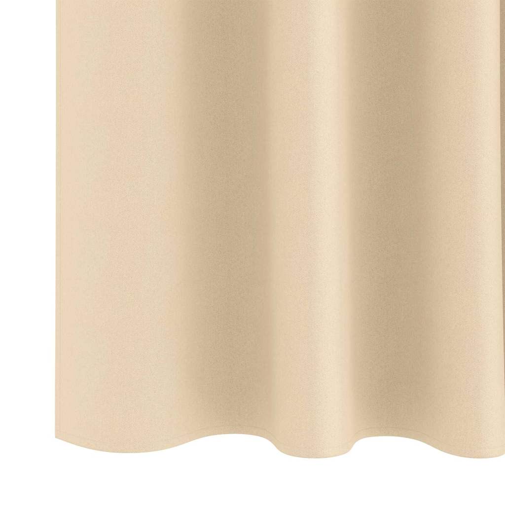 vidaXL Blackout Curtains with Rings 2 pcs Cream 260 x 140 cm Polyester