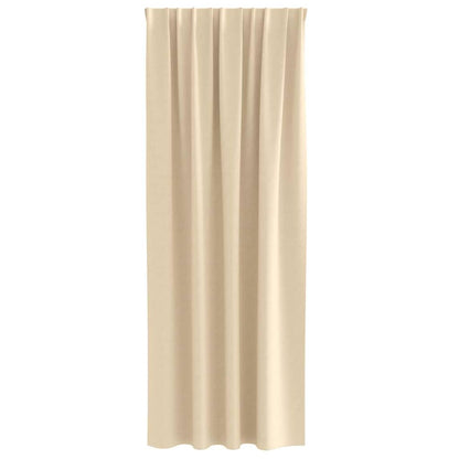 vidaXL Blackout Curtains with Rings 2 pcs Cream 260 x 140 cm Polyester
