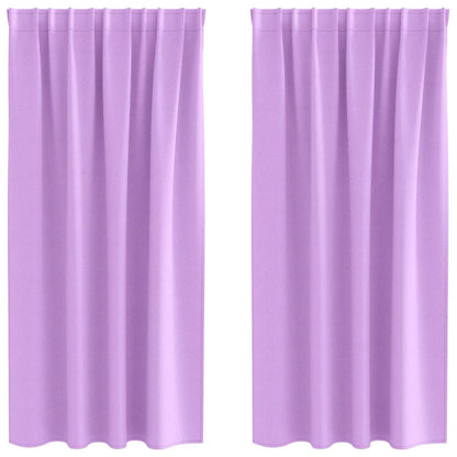 vidaXL Blackout Curtains with Rings 2 pcs Purple 175 x 140 cm
