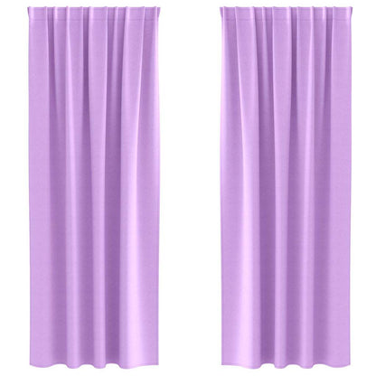 vidaXL Blackout Curtains with Rings 2 pcs Purple 225 x 140 cm