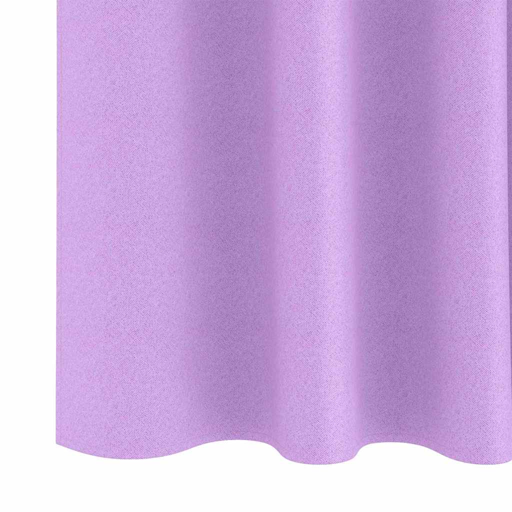 vidaXL Blackout Curtains with Rings 2 pcs Purple 245 x 140 cm