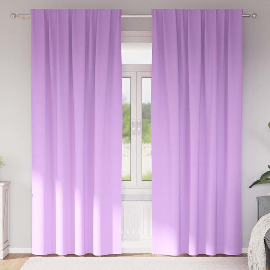 vidaXL Blackout Curtains with Rings 2 pcs Purple 245 x 140 cm