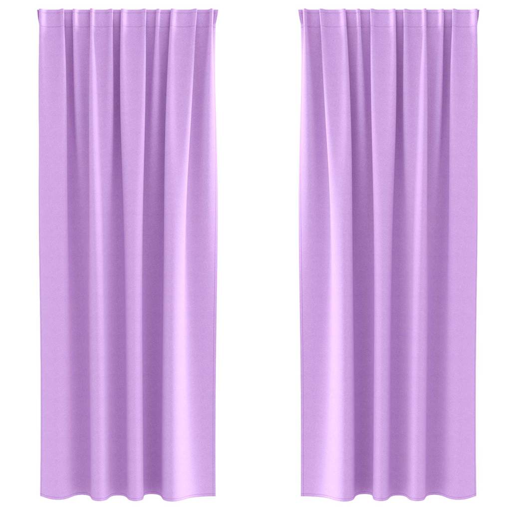 vidaXL Blackout Curtains with Rings 2 pcs Purple 260 x 140 cm