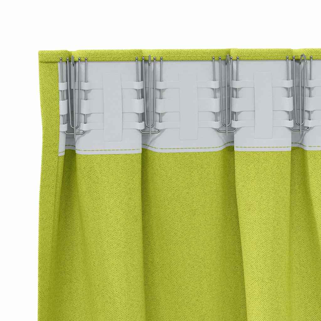 vidaXL Blackout Curtains with Rings 2 pcs Green 175 x 140 cm Polyester