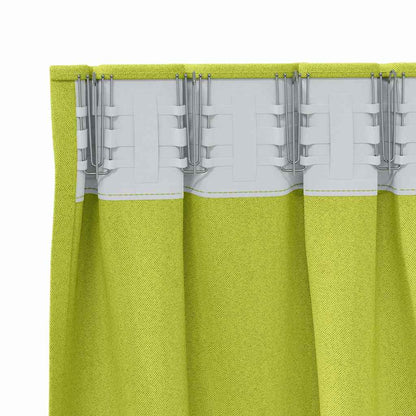 vidaXL Blackout Curtains with Rings 2 pcs Green 175 x 140 cm Polyester