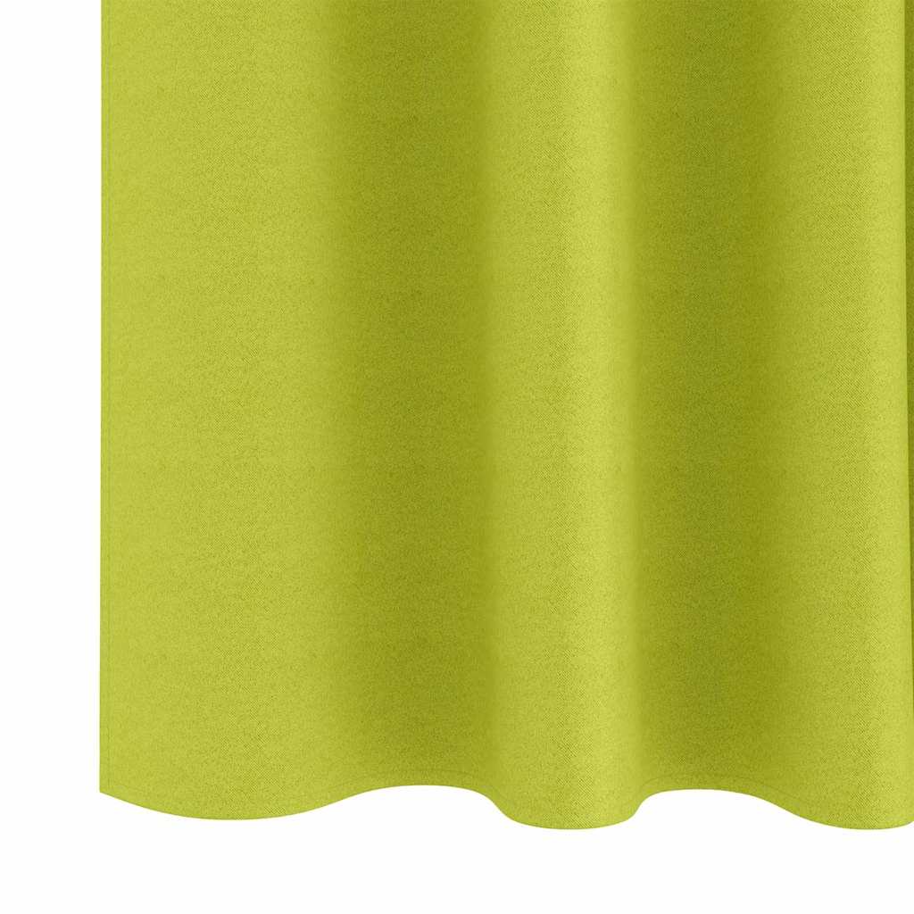 vidaXL Blackout Curtains with Rings 2 pcs Green 175 x 140 cm Polyester