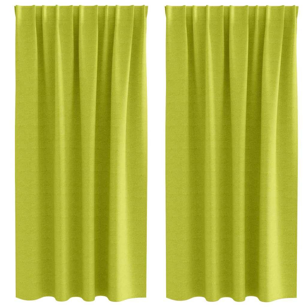 vidaXL Blackout Curtains with Rings 2 pcs Green 175 x 140 cm Polyester