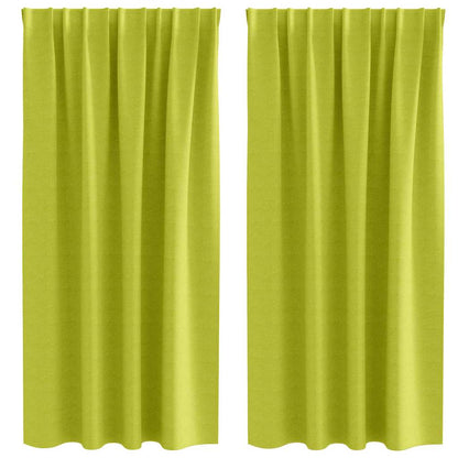 vidaXL Blackout Curtains with Rings 2 pcs Green 175 x 140 cm Polyester