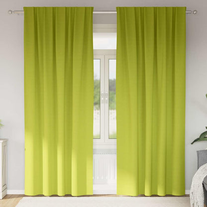 vidaXL Blackout Curtains with Rings 2 pcs Green 225 x 140 cm Polyester