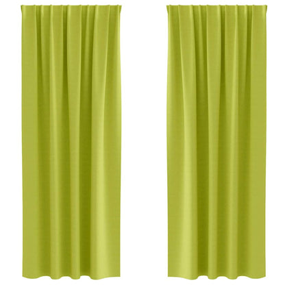 vidaXL Blackout Curtains with Rings 2 pcs Green 245 x 140 cm Polyester