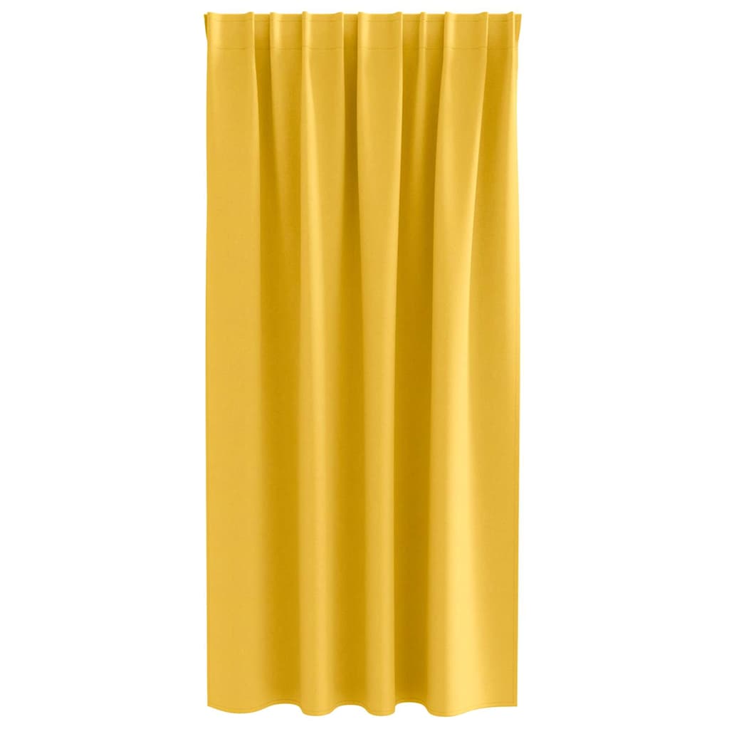 vidaXL Blackout Curtains with Rings 2 pcs Mustard Yellow 175 x 140 cm