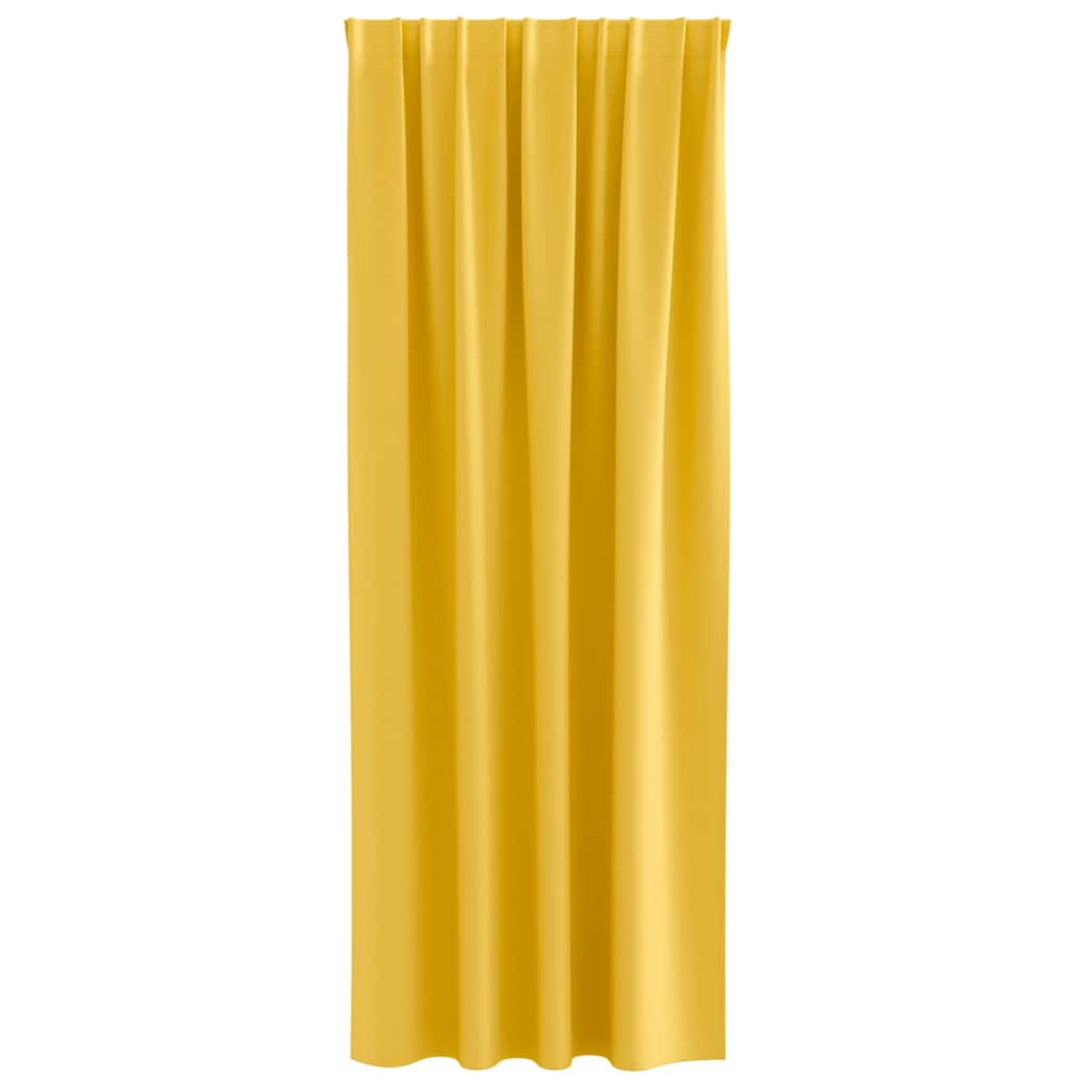 vidaXL Blackout Curtains with Rings 2 pcs Mustard Yellow 245 x 140 cm