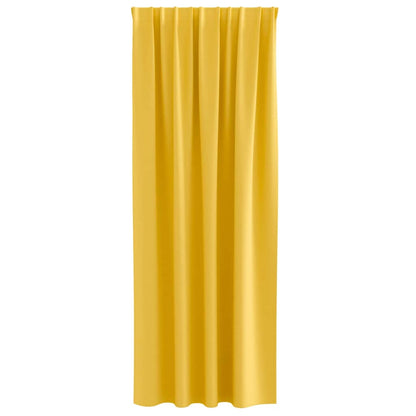 vidaXL Blackout Curtains with Rings 2 pcs Mustard Yellow 245 x 140 cm