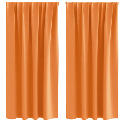 vidaXL Blackout Curtains with Rings 2 pcs Orange 175 x 140 cm