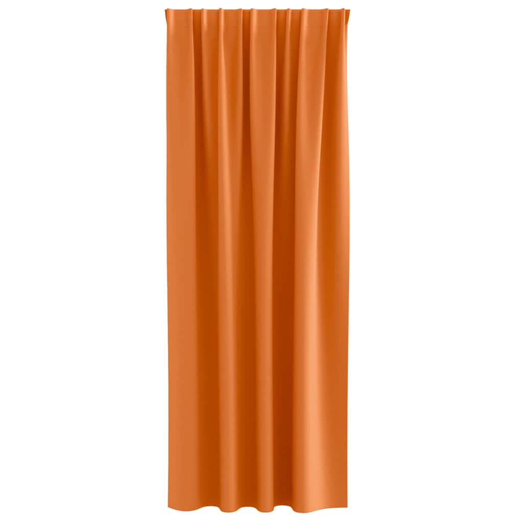 vidaXL Blackout Curtains with Rings 2 pcs Bright Orange 225 x 140 cm
