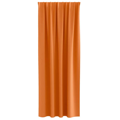 vidaXL Blackout Curtains with Rings 2 pcs Bright Orange 225 x 140 cm