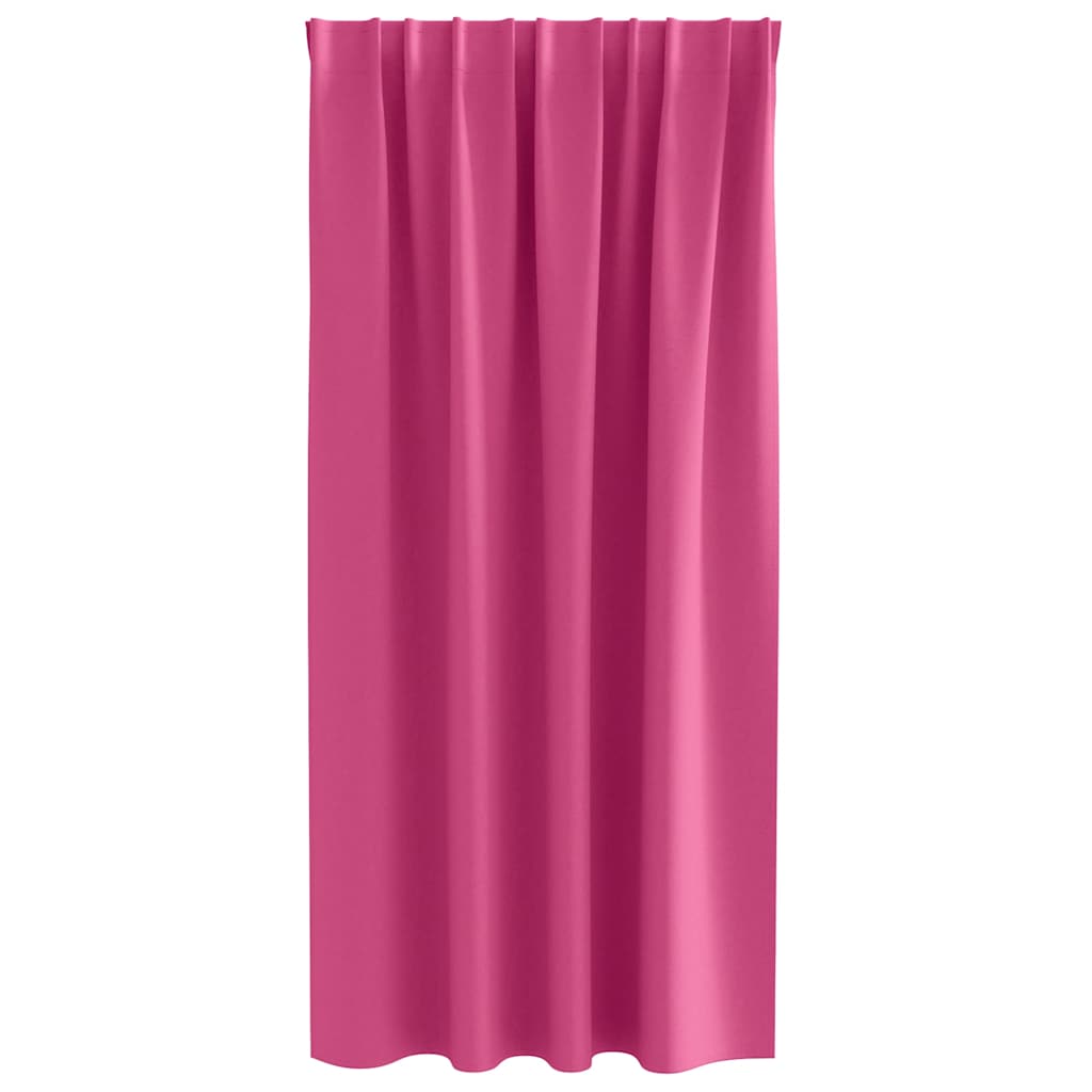vidaXL Blackout Curtains with Rings 2 pcs Bright Pink 175 x 140 cm