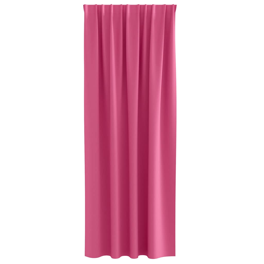 vidaXL Blackout Curtains with Rings 2 pcs Bright Pink 260 x 140 cm