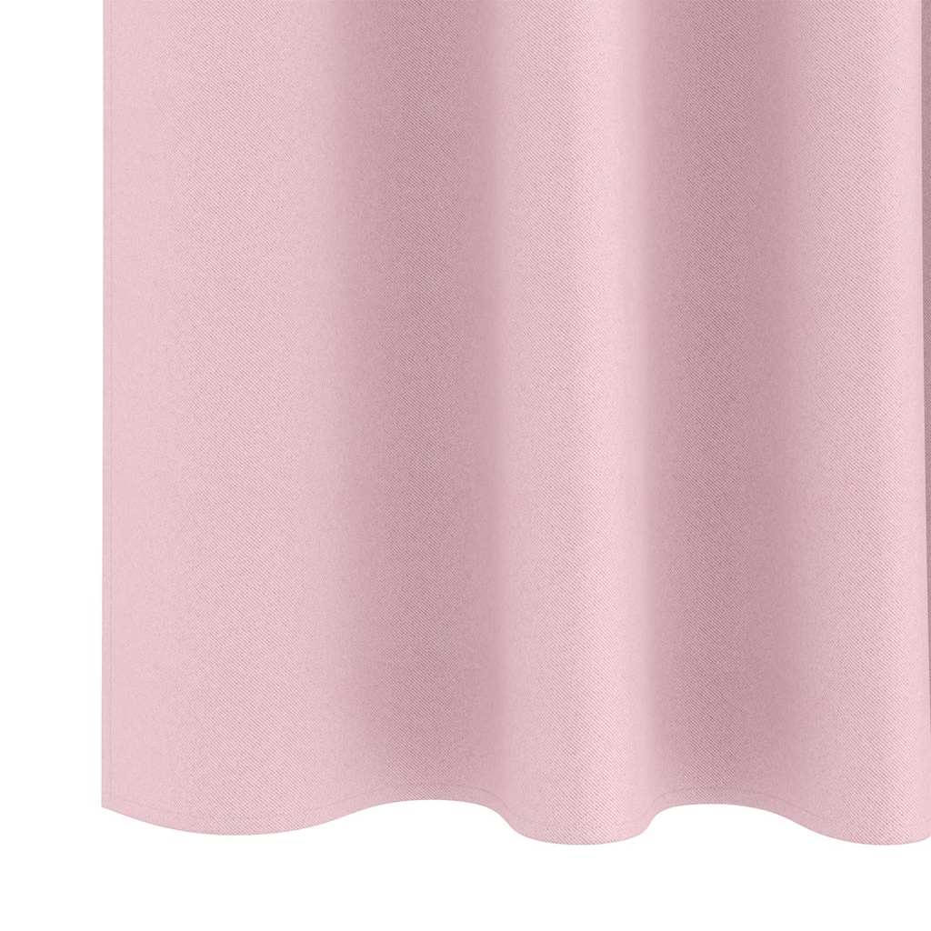 vidaXL Blackout Curtains with Rings 2 pcs Baby Pink 175 x 140 cm