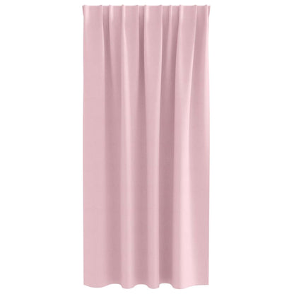 vidaXL Blackout Curtains with Rings 2 pcs Baby Pink 175 x 140 cm