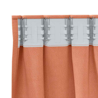 vidaXL Blackout Curtains with Rings 2 pcs Terracotta 175 x 140 cm