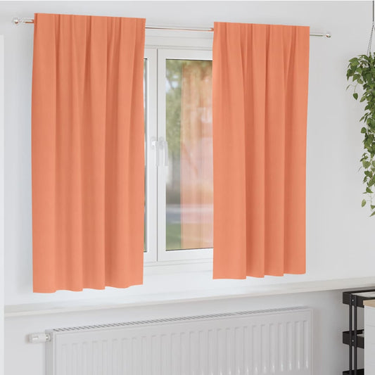 vidaXL Blackout Curtains with Rings 2 pcs Terracotta 175 x 140 cm