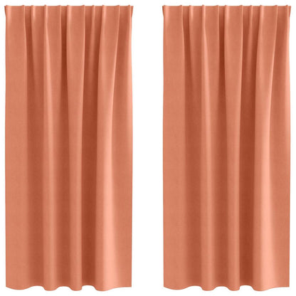 vidaXL Blackout Curtains with Rings 2 pcs Terracotta 175 x 140 cm