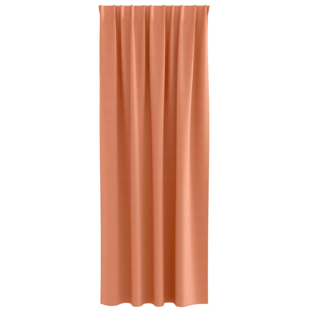 vidaXL Blackout Curtains with Rings 2 pcs Terracotta 260 x 140 cm