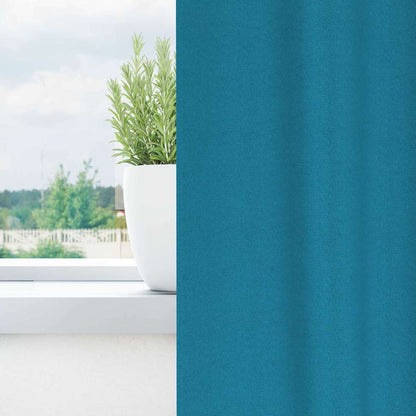 vidaXL Blackout Curtains with Rings 2 pcs Turquoise 140 x 140 cm
