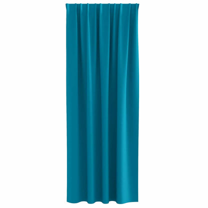 vidaXL Blackout Curtains with Rings 2 pcs Turquoise 245 x 140 cm