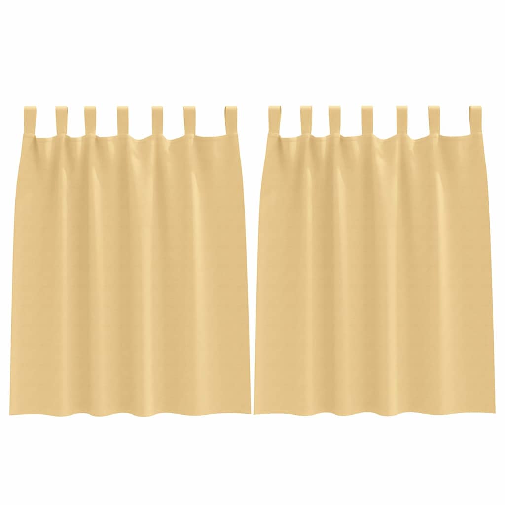 vidaXL Blackout Curtains with Rings 2 pcs Beige 140 x 140 cm Polyester