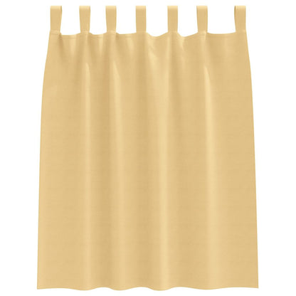 vidaXL Blackout Curtains with Rings 2 pcs Beige 140 x 140 cm Polyester
