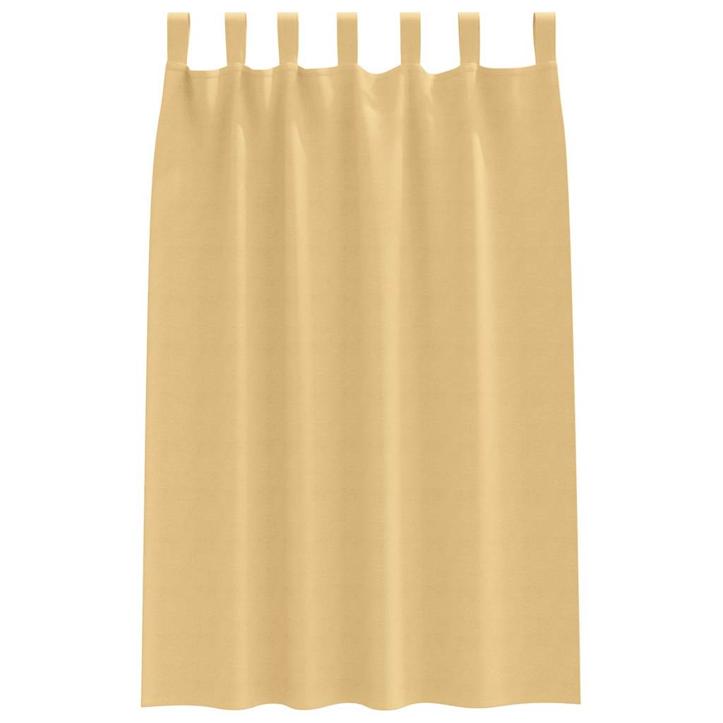 vidaXL Blackout Curtains with Rings 2 pcs Beige 175 x 140 cm Polyester