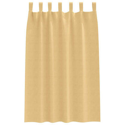 vidaXL Blackout Curtains with Rings 2 pcs Beige 175 x 140 cm Polyester