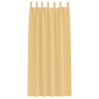 vidaXL Blackout Curtains with Rings 2 pcs Beige 225 x 140 cm Polyester