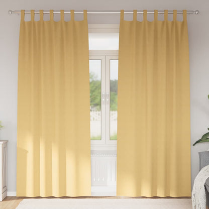 vidaXL Blackout Curtains with Rings 2 pcs Beige 260 x 140 cm Polyester