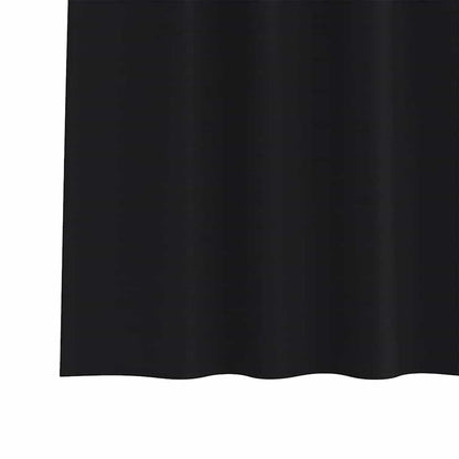 vidaXL Blackout Curtains with Rings 2 pcs Black 140 x 140 cm Polyester