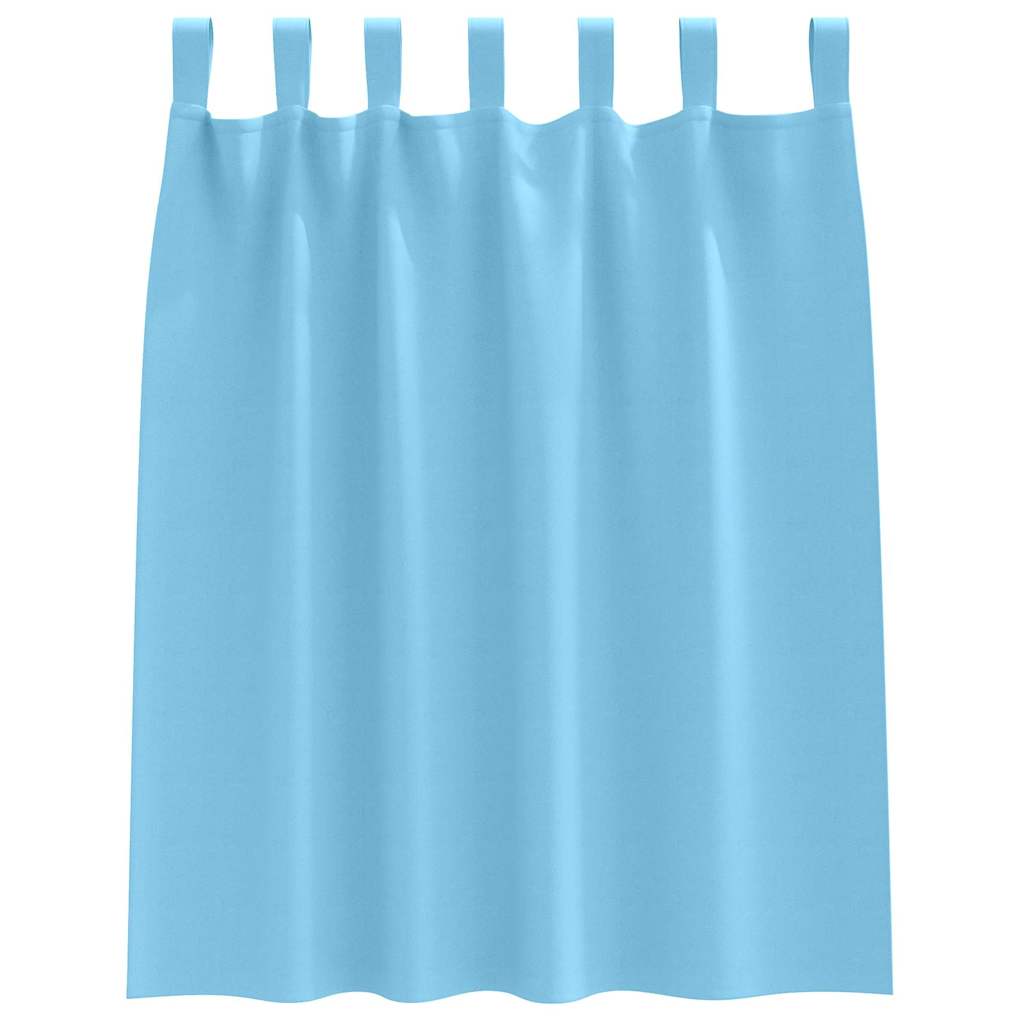 vidaXL Blackout Curtains with Rings 2 pcs Light Blue 140 x 140 cm