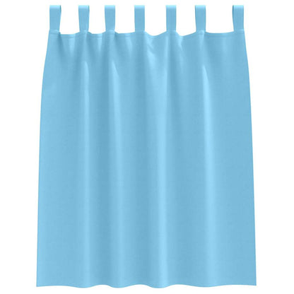 vidaXL Blackout Curtains with Rings 2 pcs Light Blue 140 x 140 cm