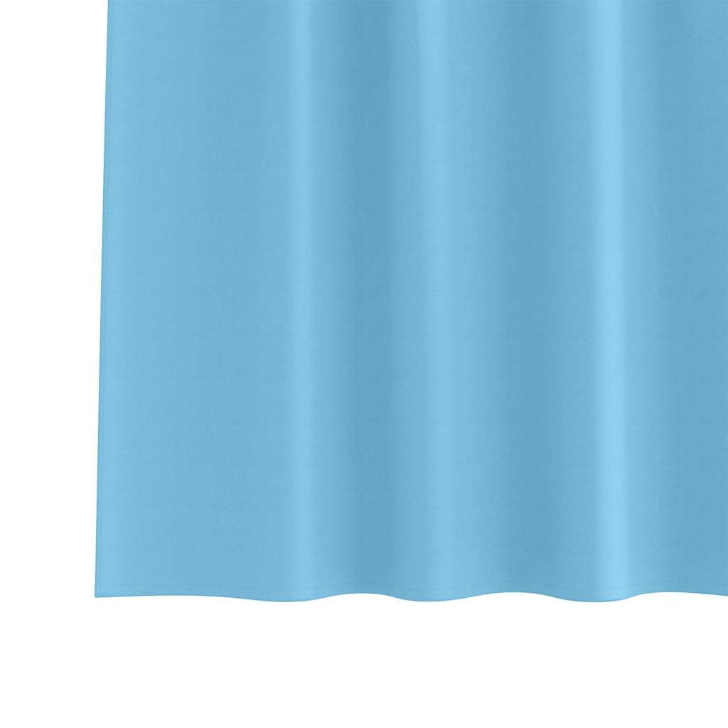 vidaXL Blackout Curtains with Rings 2 pcs Light Blue 225 x 140 cm