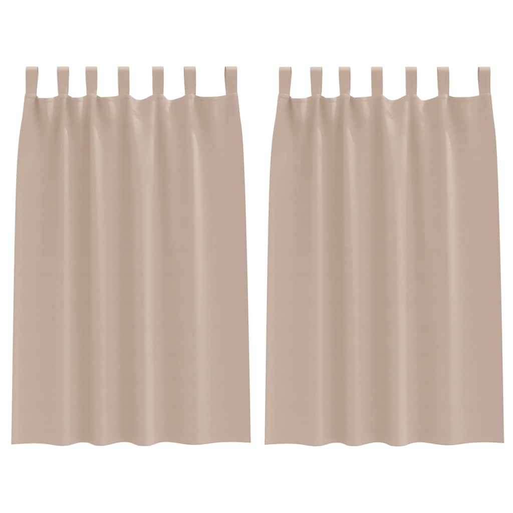 vidaXL Blackout Curtains with Rings 2 pcs Taupe 175 x 140 cm Polyester