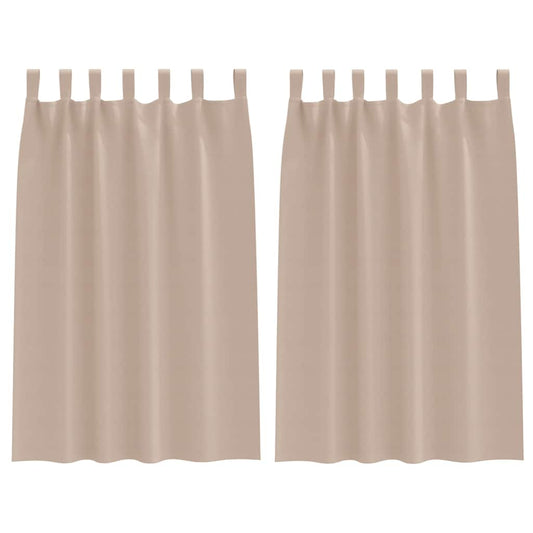 vidaXL Blackout Curtains with Rings 2 pcs Taupe 175 x 140 cm Polyester