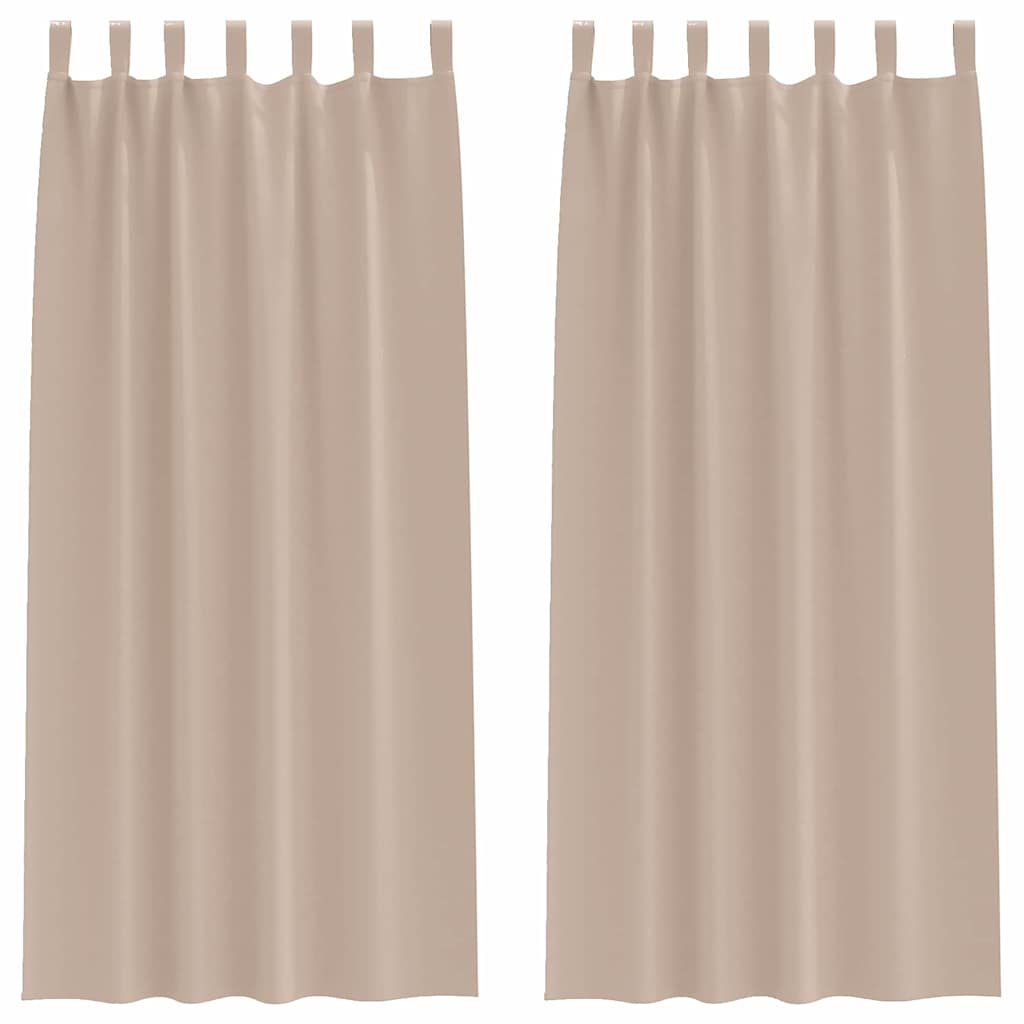 vidaXL Blackout Curtains with Rings 2 pcs Taupe 225 x 140 cm Polyester