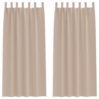 vidaXL Blackout Curtains with Rings 2 pcs Taupe 225 x 140 cm Polyester